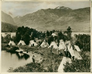 Et indiansk leirsted av American Photographer